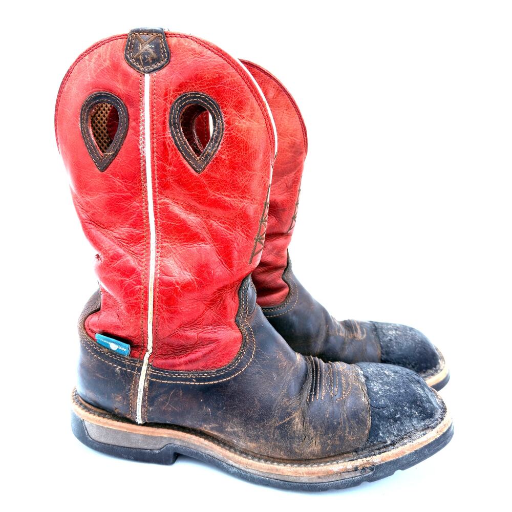 Twisted X Men's Waterproof Lite Western Work Steel Toe Boots Size 7.5D